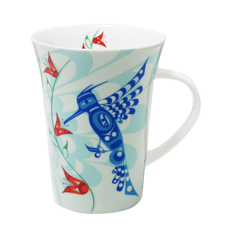 Porcelain Mug Francis Dick Peace,Love,Happiness - Porcelain Mug Francis Dick Peace,Love,Happiness -  - House of Himwitsa Native Art Gallery and Gifts