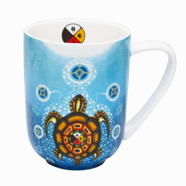 Porcelain Mug James Jacko Medicine Turtle - Porcelain Mug James Jacko Medicine Turtle -  - House of Himwitsa Native Art Gallery and Gifts