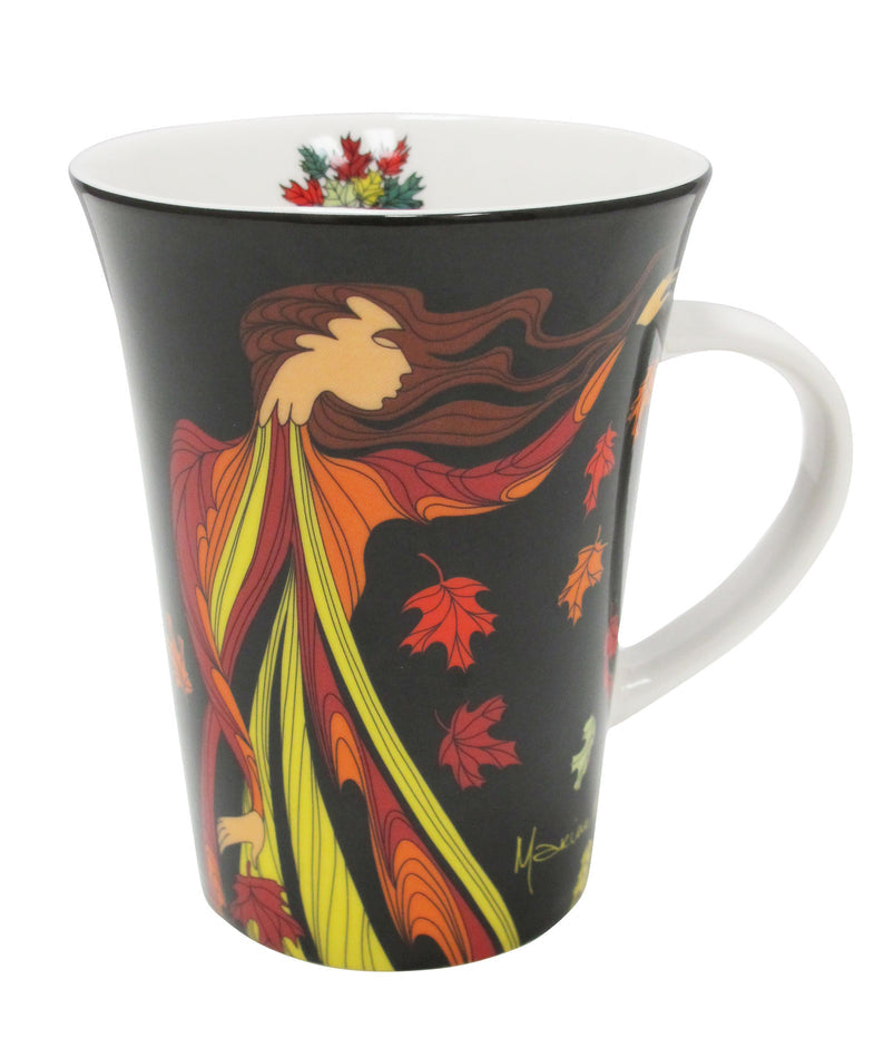 Porcelain Mug Maxine Noel Leaf Dancer - Porcelain Mug Maxine Noel Leaf Dancer -  - House of Himwitsa Native Art Gallery and Gifts