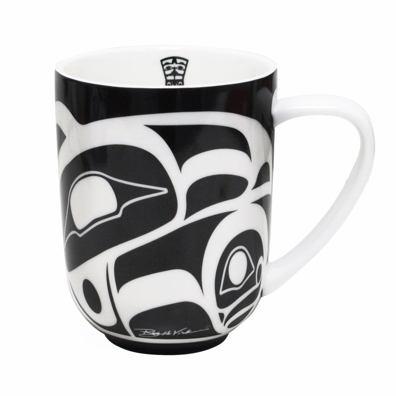 Porcelain Mug Roy Henry Vickers Raven - Porcelain Mug Roy Henry Vickers Raven -  - House of Himwitsa Native Art Gallery and Gifts