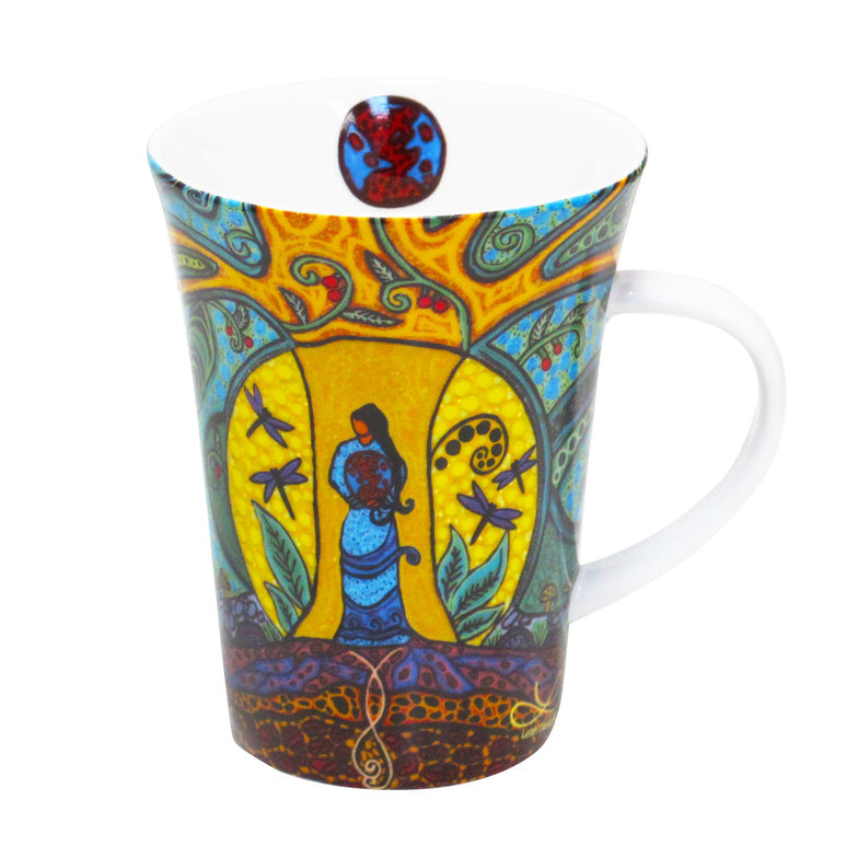 Porcelain Mug Leah Dorion Strong Earth Woman - Porcelain Mug Leah Dorion Strong Earth Woman -  - House of Himwitsa Native Art Gallery and Gifts