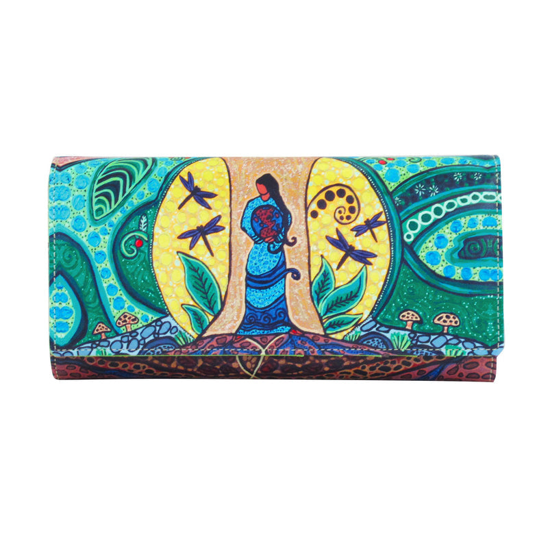 Wallet Strong Leah Dorion Earth Woman - Wallet Strong Leah Dorion Earth Woman -  - House of Himwitsa Native Art Gallery and Gifts