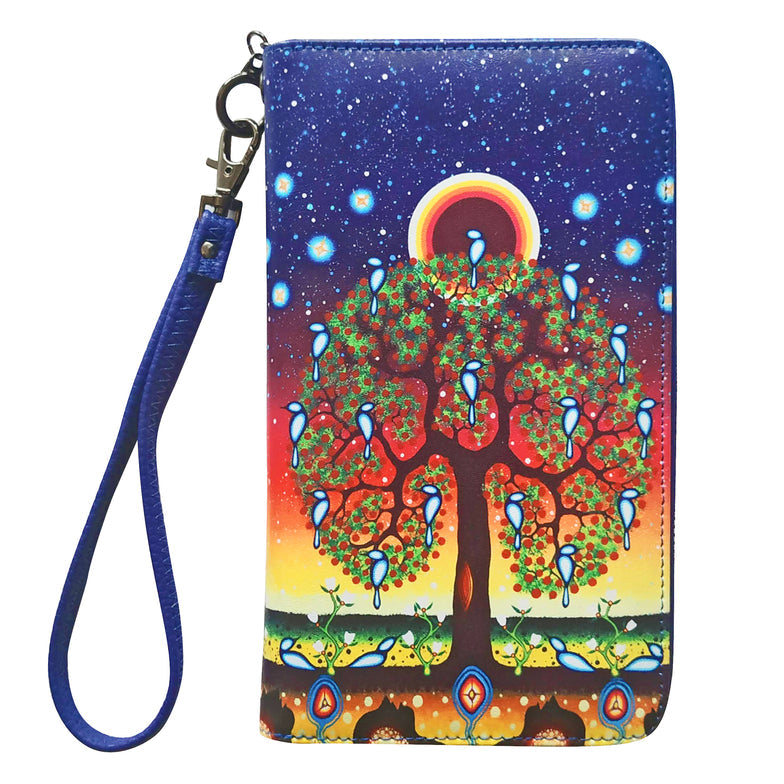Travel Wallet James Jacko Tree Of Life - Travel Wallet James Jacko Tree Of Life -  - House of Himwitsa Native Art Gallery and Gifts
