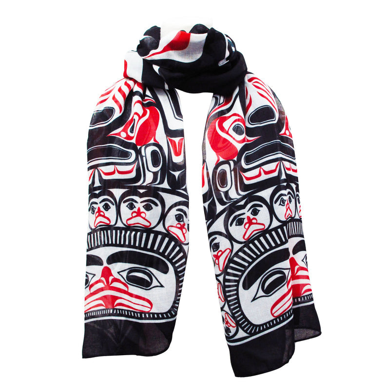 Scarf Bill Reid Children Of Raven Artist - Scarf Bill Reid Children Of Raven Artist -  - House of Himwitsa Native Art Gallery and Gifts