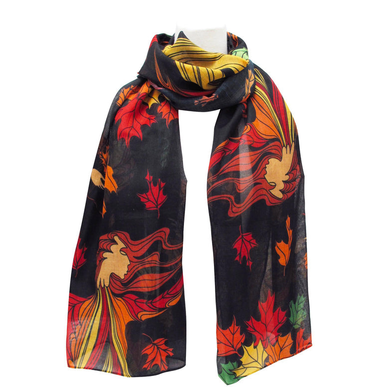 Scarf Maxine Noel Leaf Dancer Artist - Scarf Maxine Noel Leaf Dancer Artist -  - House of Himwitsa Native Art Gallery and Gifts