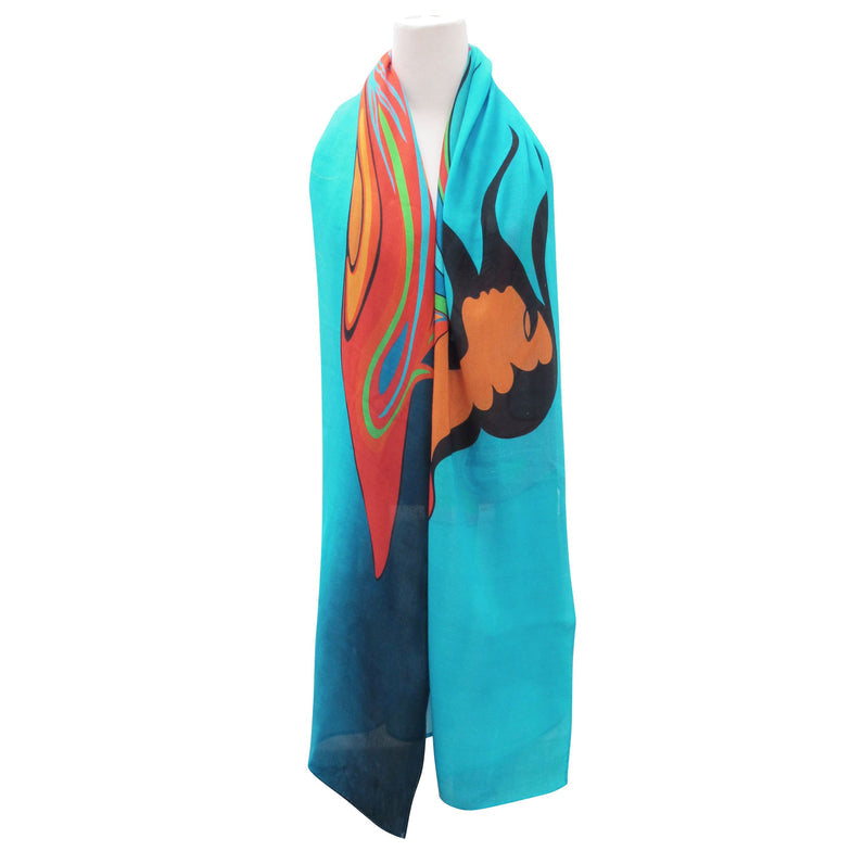 Scarf Maxine Noel Mother Earth Artist - Scarf Maxine Noel Mother Earth Artist -  - House of Himwitsa Native Art Gallery and Gifts