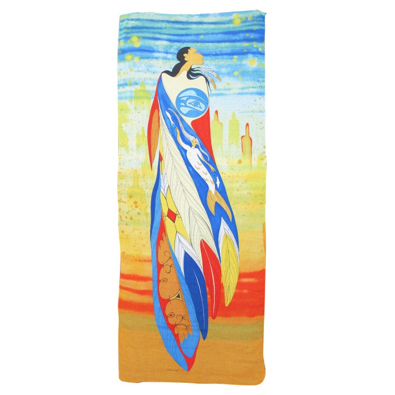 Scarf Maxine Noel Not Forgotten Artist - Scarf Maxine Noel Not Forgotten Artist -  - House of Himwitsa Native Art Gallery and Gifts