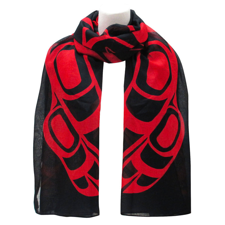 Scarf Roy Henry Vickers Eagle Heart - Scarf Roy Henry Vickers Eagle Heart -  - House of Himwitsa Native Art Gallery and Gifts