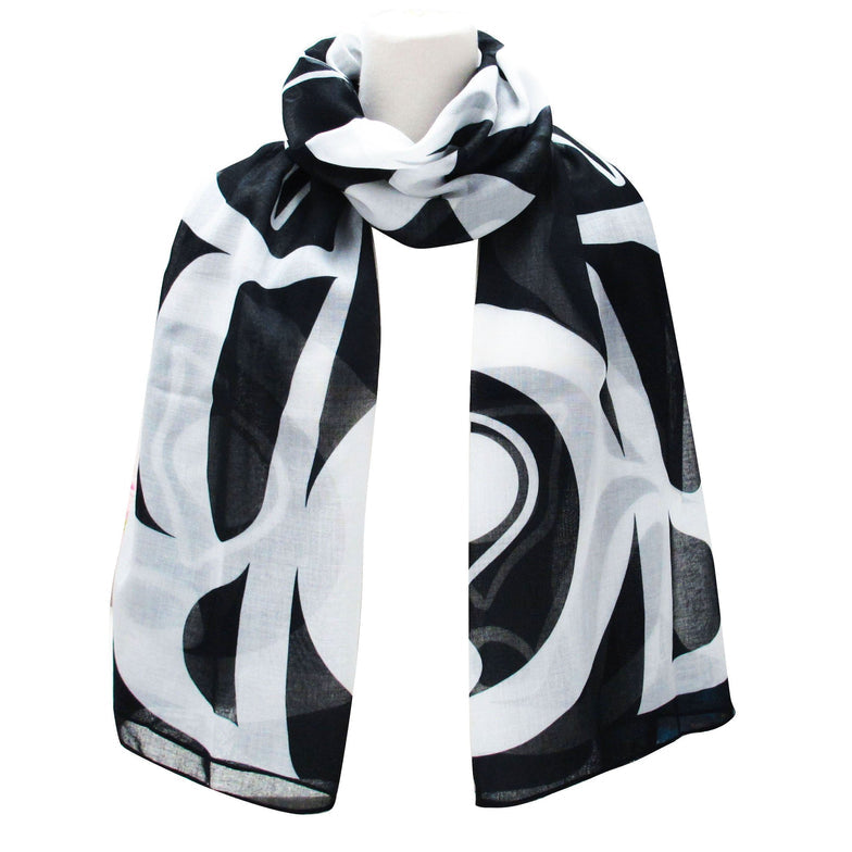 Scarf Roy Henry Vickers Raven Artist - Scarf Roy Henry Vickers Raven Artist -  - House of Himwitsa Native Art Gallery and Gifts