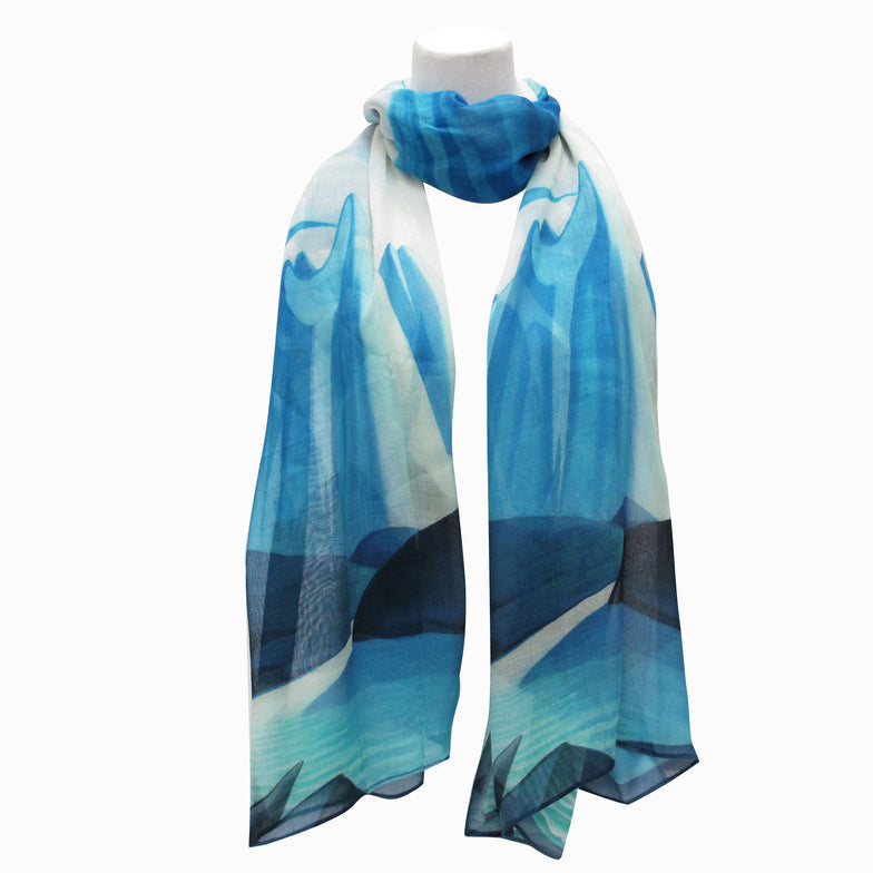 Scarf Lawren Harris Modal Lake And Mountains - Scarf Lawren Harris Modal Lake And Mountains -  - House of Himwitsa Native Art Gallery and Gifts