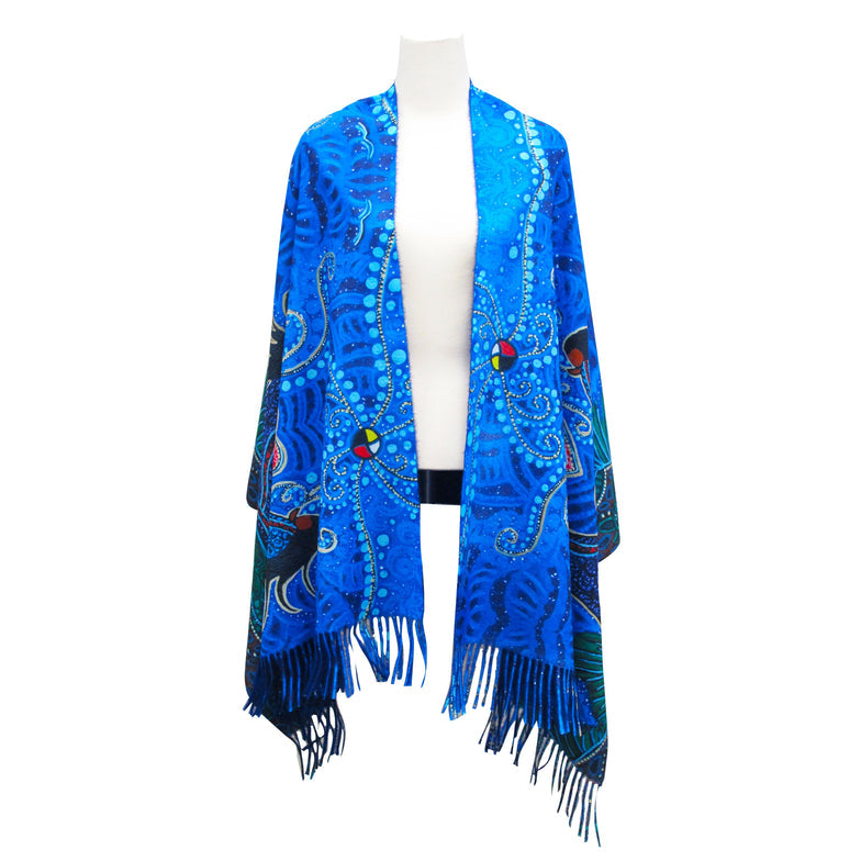 Shawl Leah Dorion Breath Of Life - Shawl Leah Dorion Breath Of Life -  - House of Himwitsa Native Art Gallery and Gifts