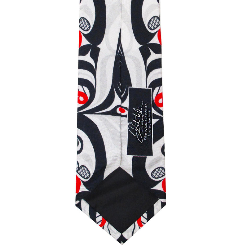 Silk Tie  Curtis Wilson Orca - Silk Tie  Curtis Wilson Orca -  - House of Himwitsa Native Art Gallery and Gifts
