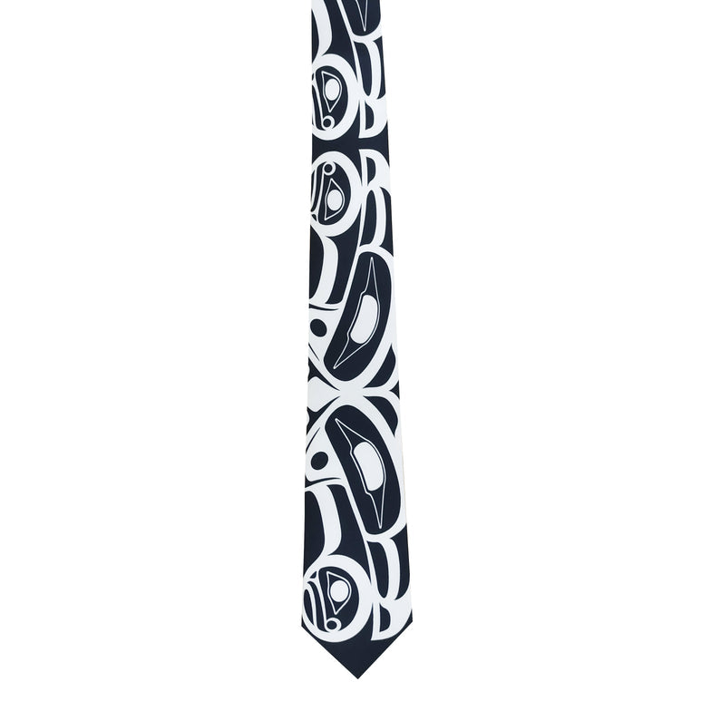 Silk Tie Roy Henry Vickers Raven Artist - Silk Tie Roy Henry Vickers Raven Artist -  - House of Himwitsa Native Art Gallery and Gifts