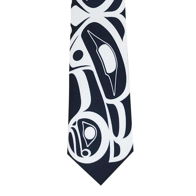 Silk Tie Roy Henry Vickers Raven Artist - Silk Tie Roy Henry Vickers Raven Artist -  - House of Himwitsa Native Art Gallery and Gifts