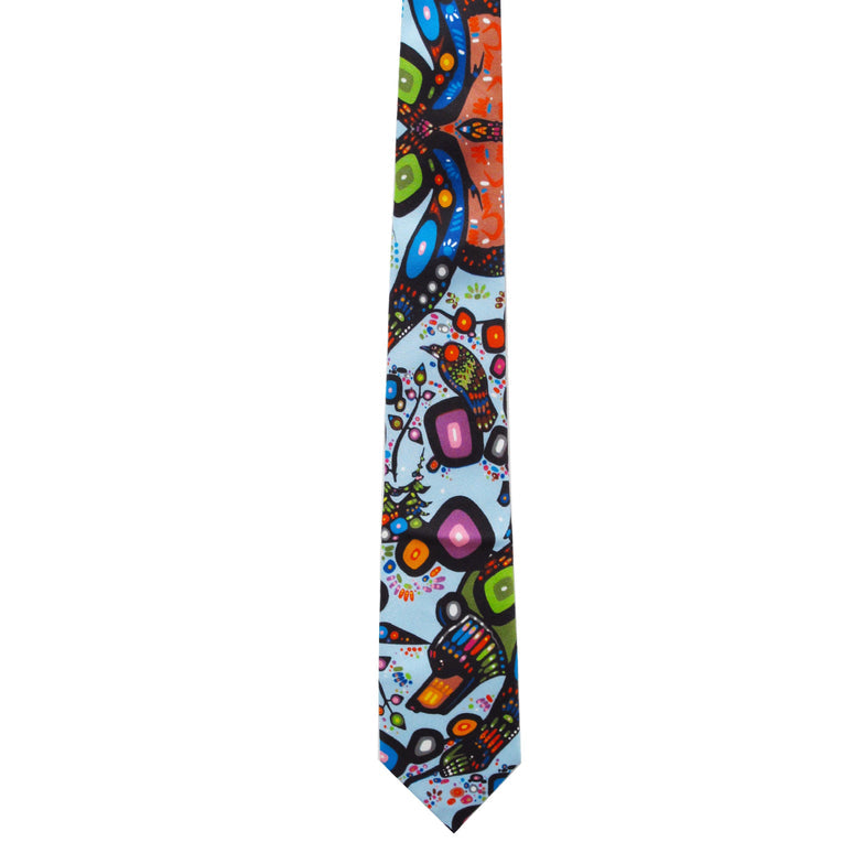 Silk Tie John Rombough The Bear - Silk Tie John Rombough The Bear -  - House of Himwitsa Native Art Gallery and Gifts