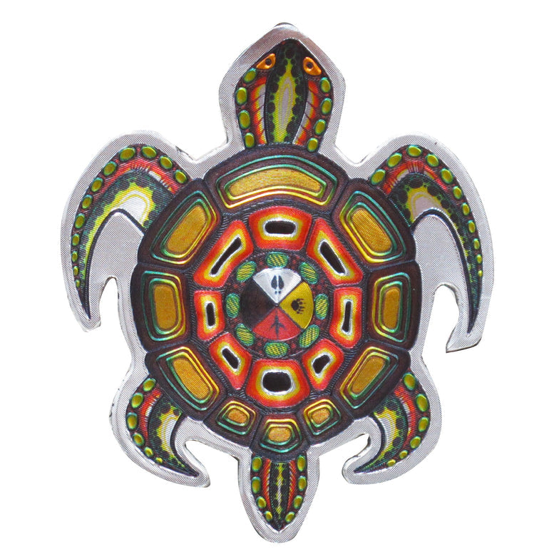 Magnet Metalic James Jacko Medicine Turtle - Magnet Metalic James Jacko Medicine Turtle -  - House of Himwitsa Native Art Gallery and Gifts