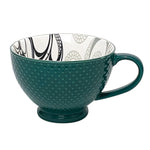 PORCELAIN ART MUGS - 12oz / Octopus-Green - PMUG19 - House of Himwitsa Native Art Gallery and Gifts