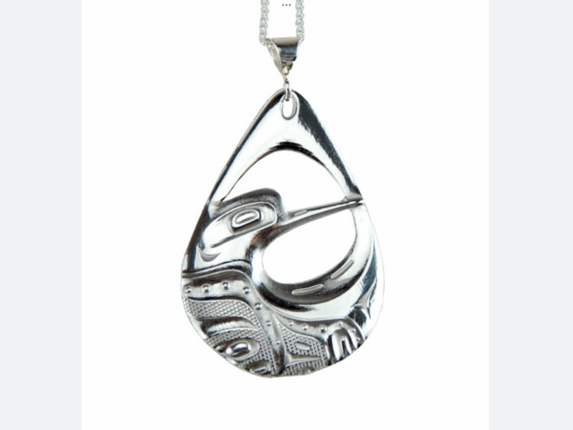 Corrine Hunt Silver Pewter Hummingbird Pendant with Sterling Silver Chain - Corrine Hunt Silver Pewter Hummingbird Pendant with Sterling Silver Chain -  - House of Himwitsa Native Art Gallery and Gifts