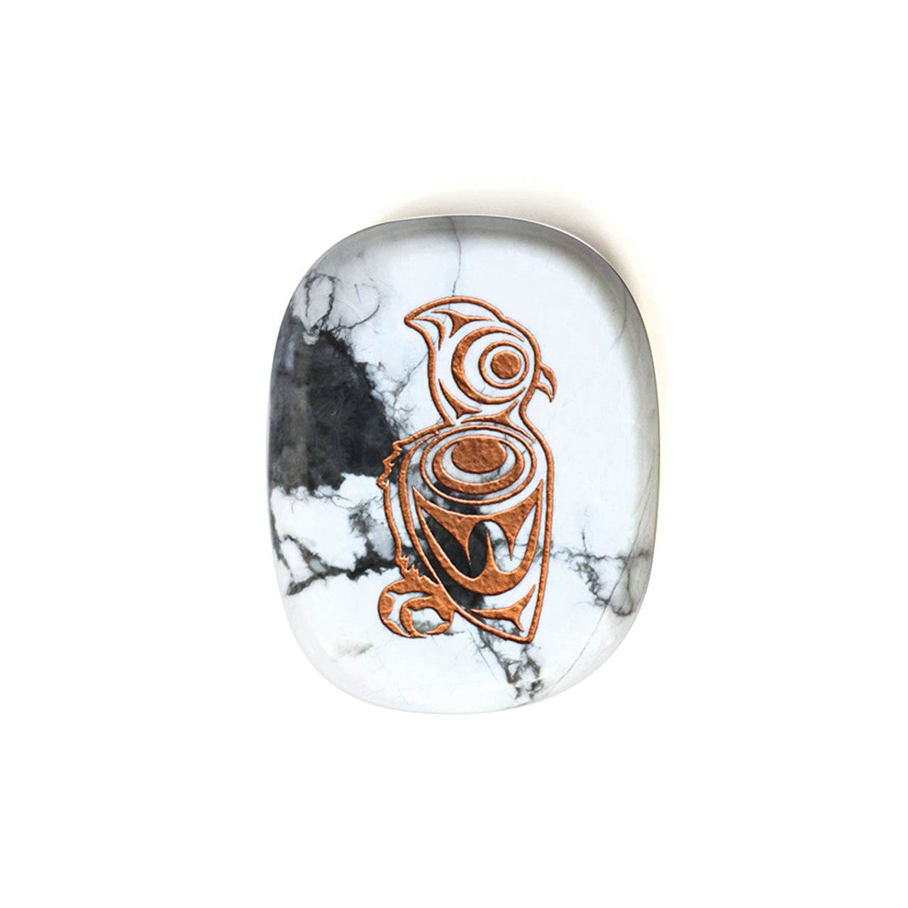 Spirit Stone Howlite Spirit Owl -  - Spirit Stone - House of Himwitsa Art Gallery