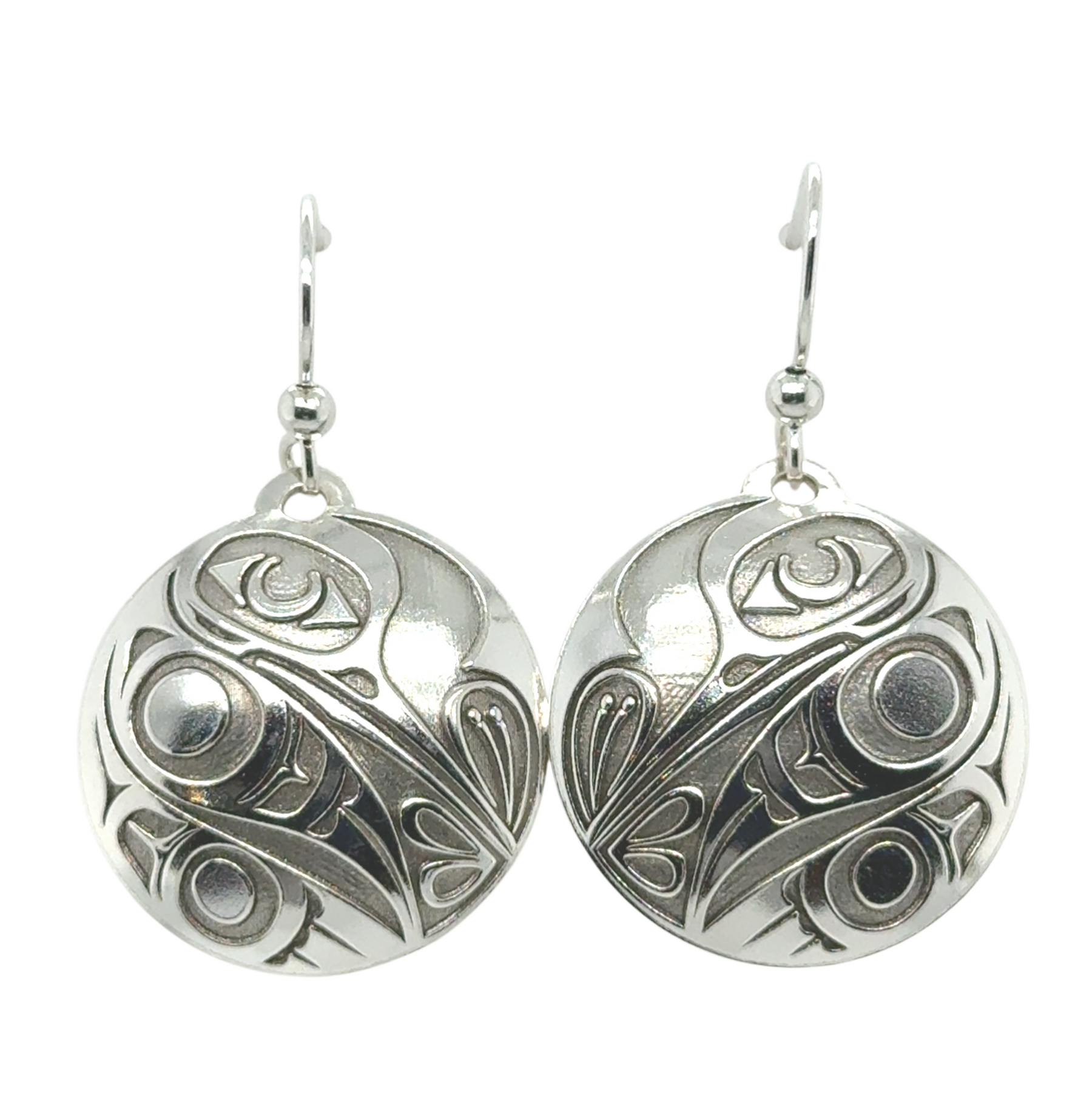 Ivan Thomas Earrings Silver Hummingbird round 25mm -  -  - House of Himwitsa Art Gallery
