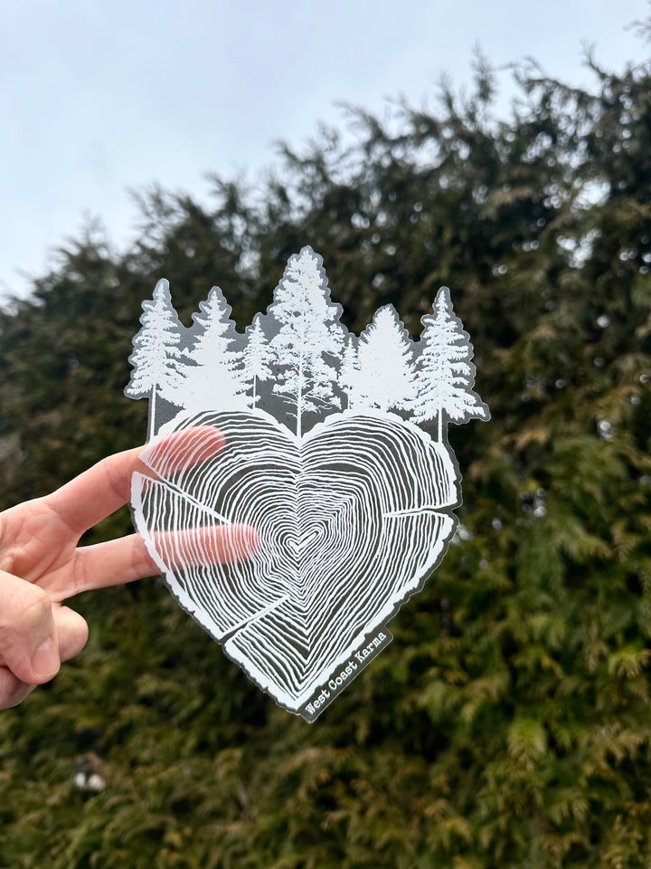 West Coast Karma Decal Tree Ring Heart