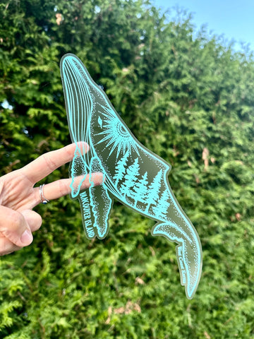 West Coast Karma Decal Teal Humpback Vancouver Island
