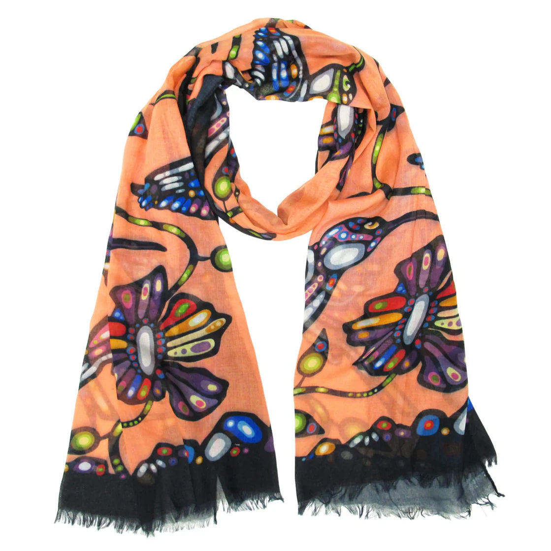 Eco Scarf Hummingbird John Rombough -  - Scarfs - House of Himwitsa Art Gallery
