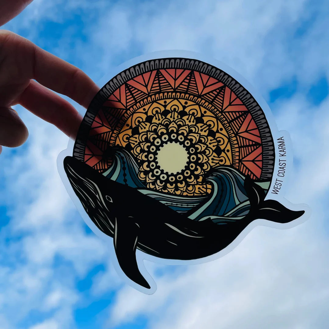 West Coast Karma Decal Colourful Whale Mandela