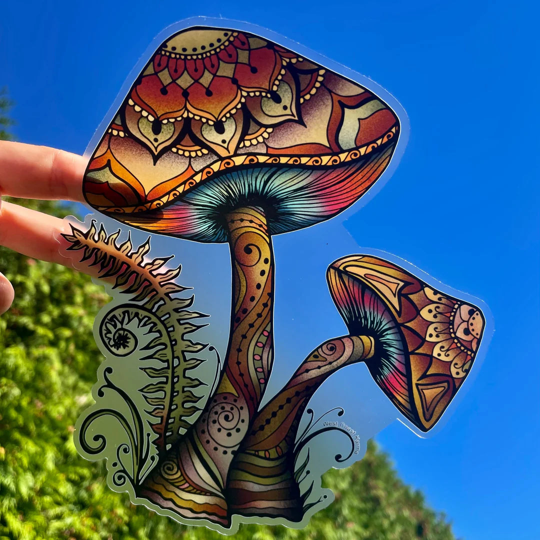 West Coast Karma Decal Retro Mushroom