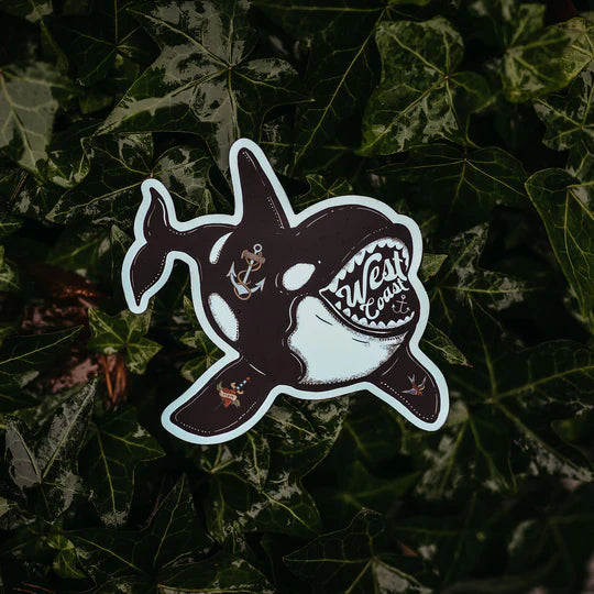 West Coast Karma Sticker Bad Ass Orca