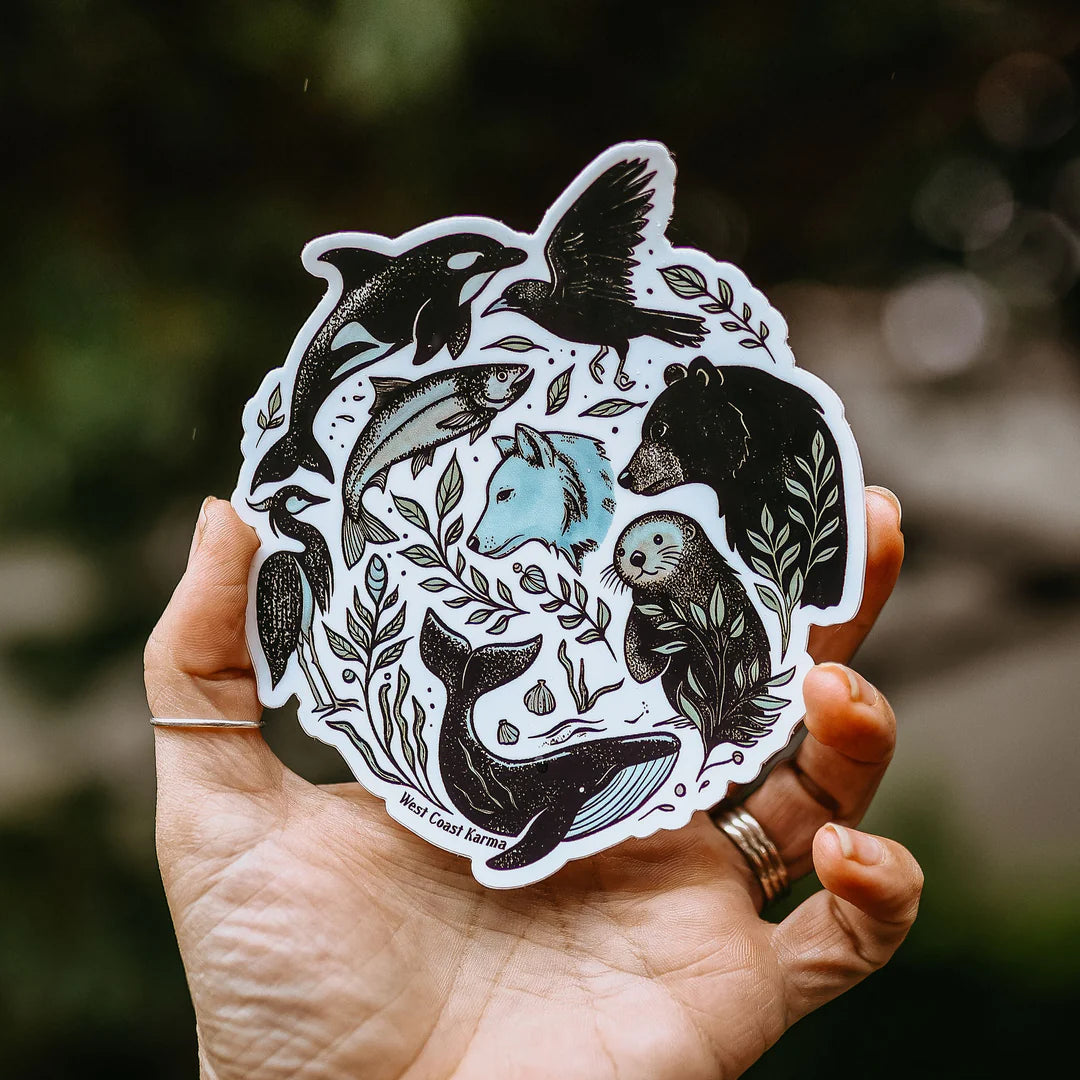 West Coast Karma Sticker Nature Circle