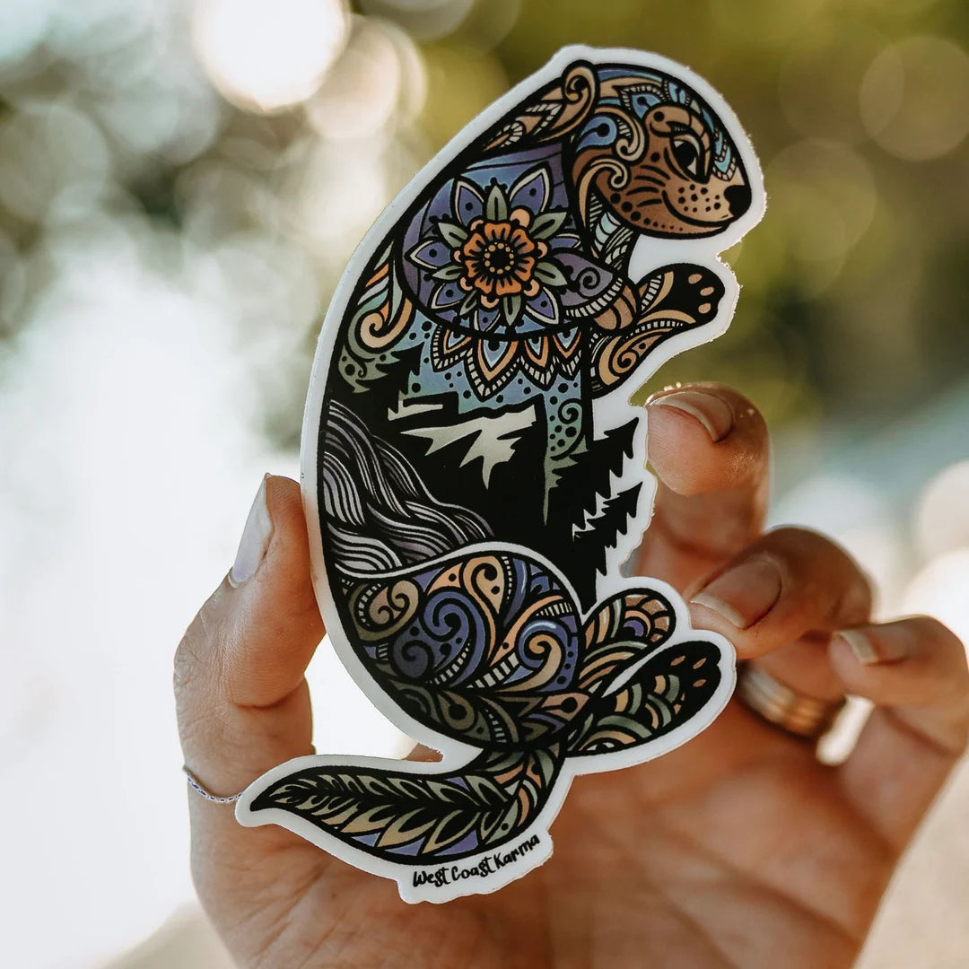 West Coast Karma Sticker River Otter