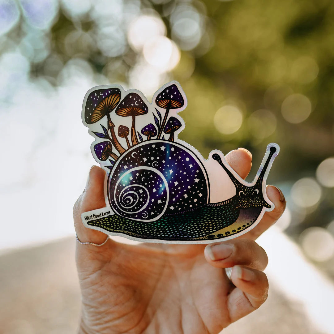 West Coast Karma Vinyl Sticker Halographic Galaxy Snail "snailien"