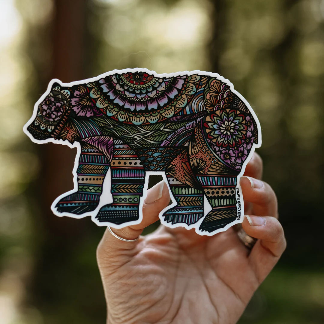 West Coast Karma Sticker Mandela Bear