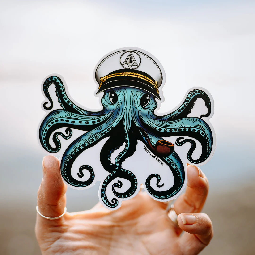 West Coast Karma Sticker Colourful Captain Octo