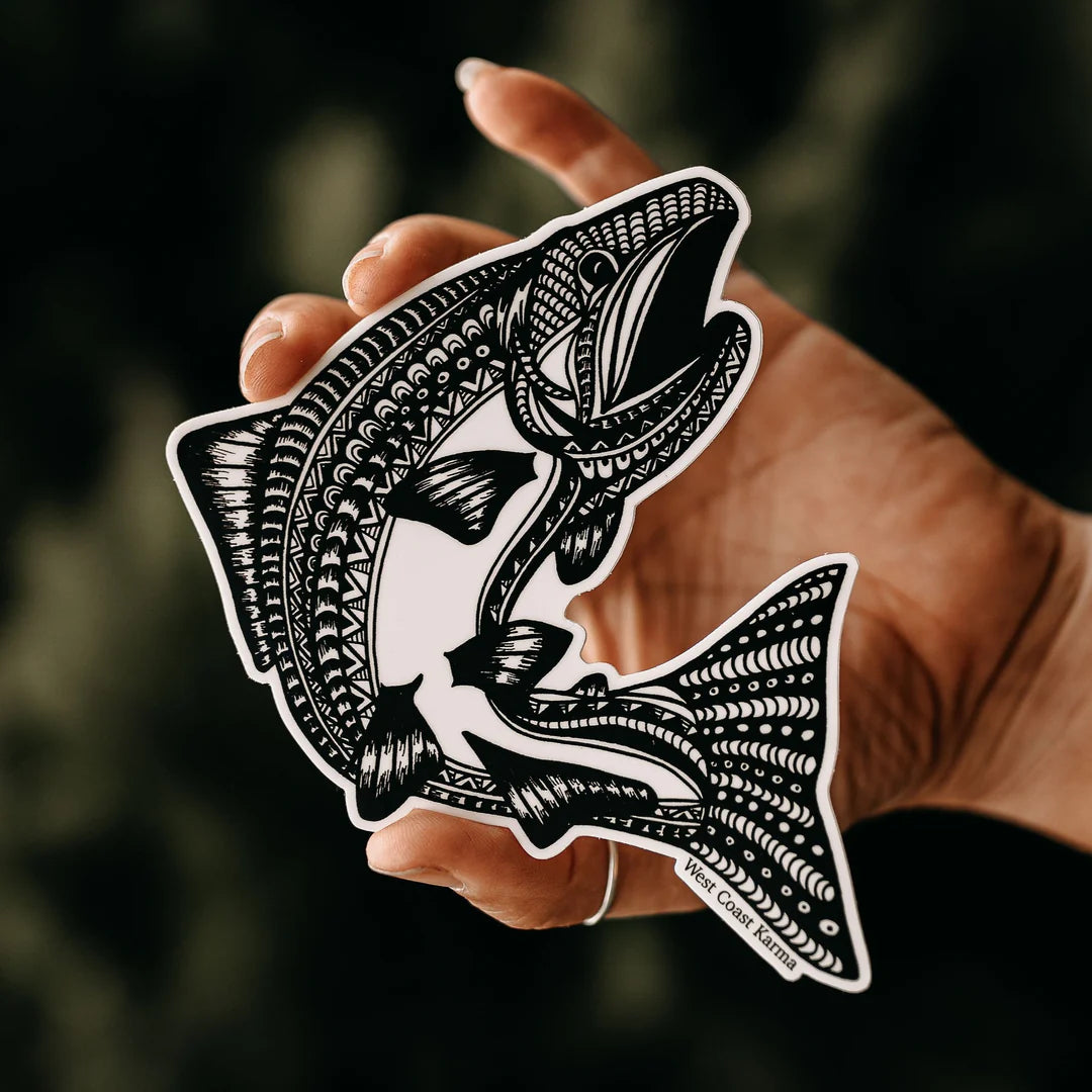 West Coast Karma Sticker Jumping Salmon