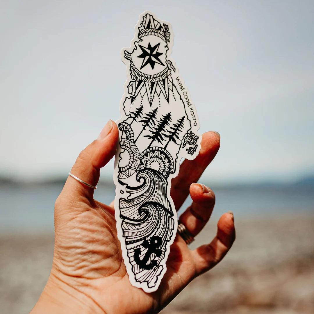 West Coast Karma Sticker Vancouver Island