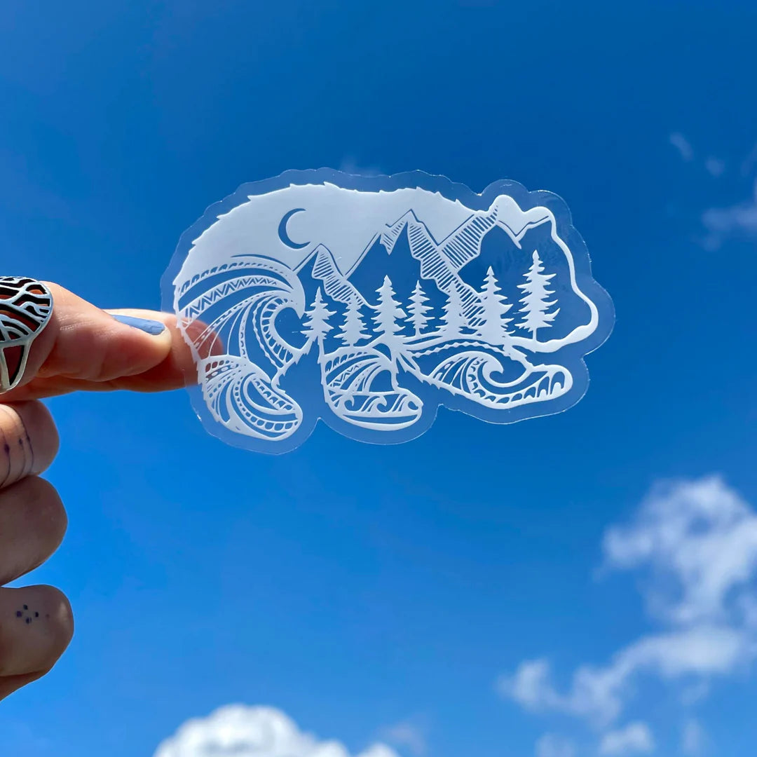 West Coast Karma Decal "add on" Baby Bear White