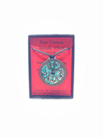 WOOD PENDANTS - Dark Walnut / Four Corners - 203WPD - House of Himwitsa Native Art Gallery and Gifts
