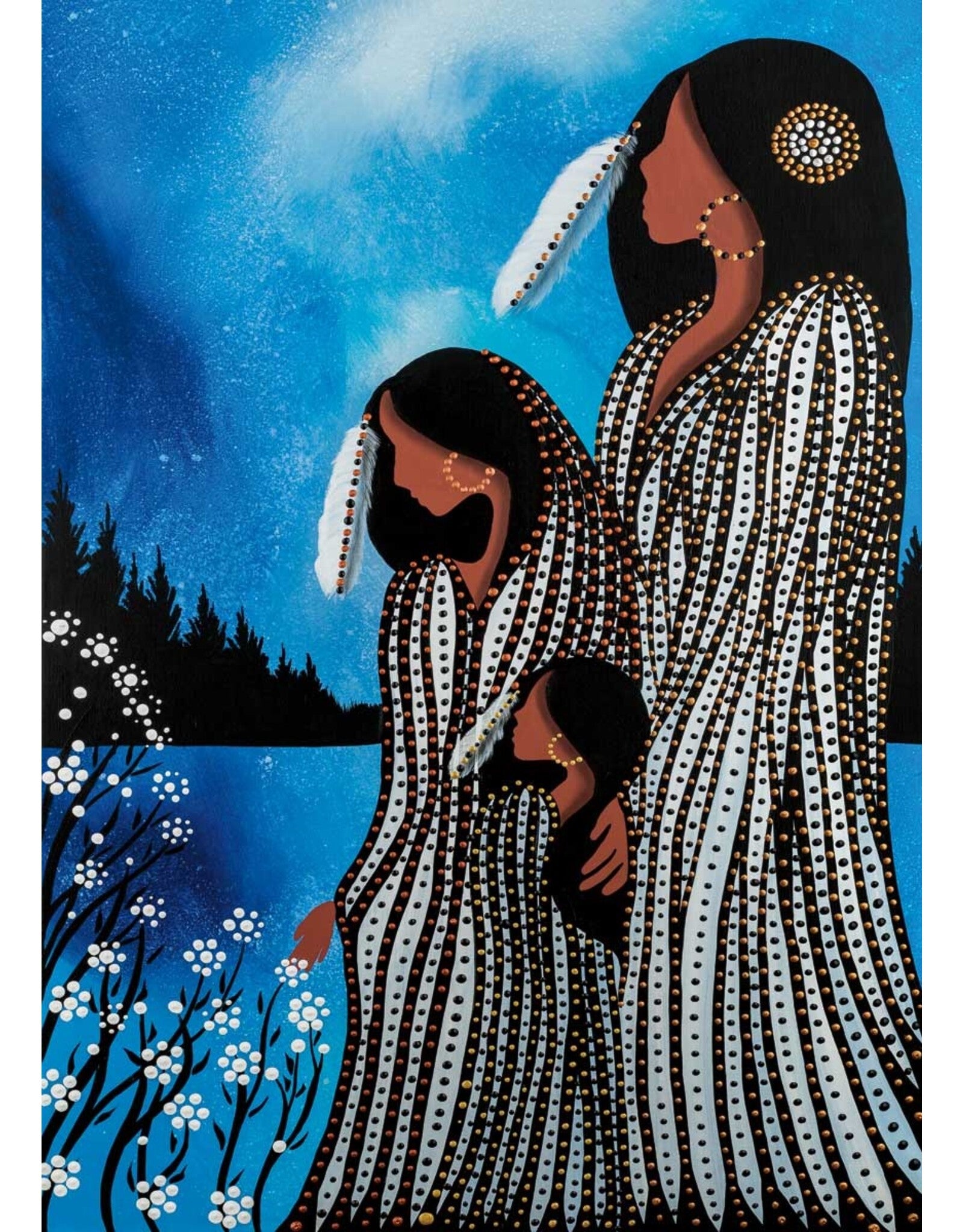 Art Card Betty Albert The Gathering - Art Card Betty Albert The Gathering -  - House of Himwitsa Native Art Gallery and Gifts