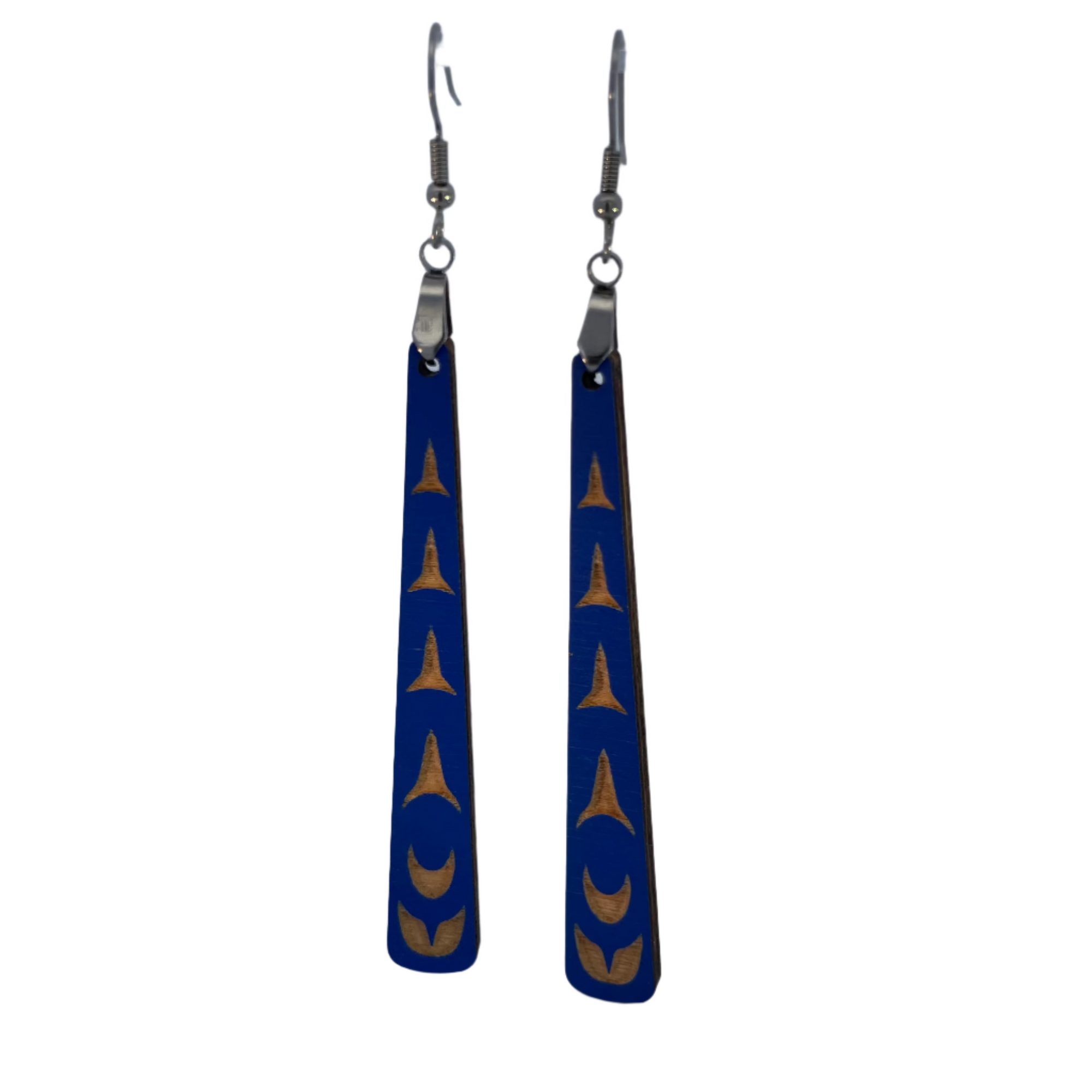 Raven Wolden Paddle Earrings -  - Earrings - House of Himwitsa Art Gallery