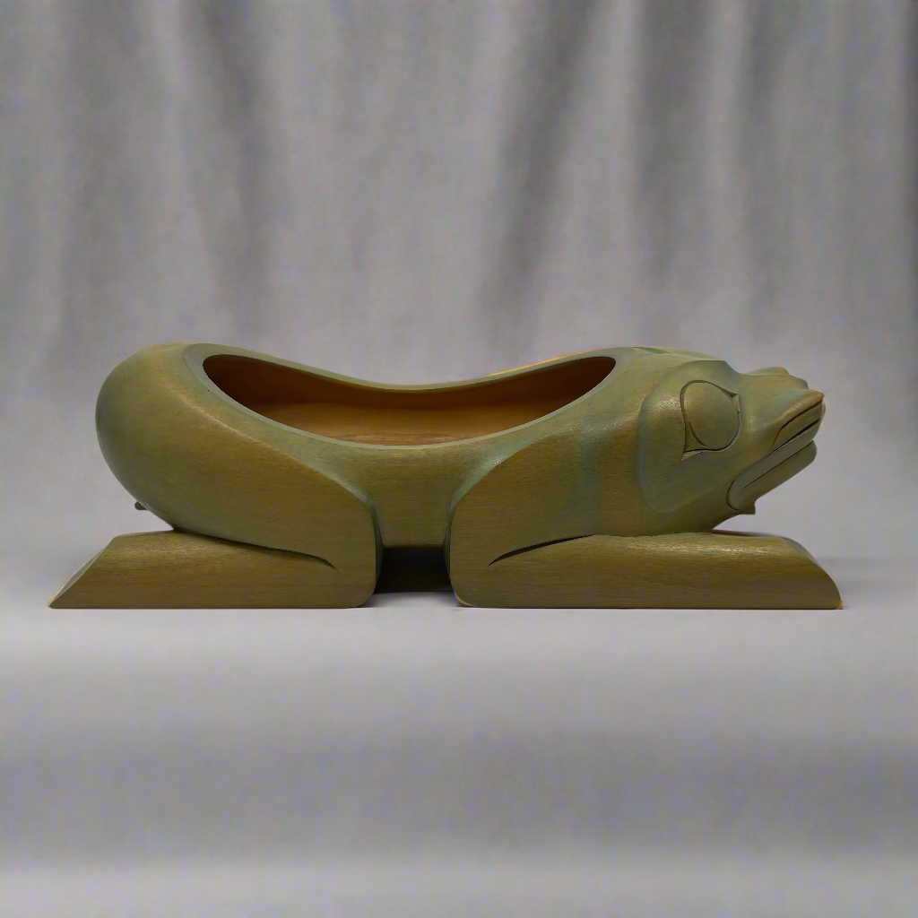 Kendall J. Mowatt Frog Grease Bowl -  -  - House of Himwitsa Art Gallery
