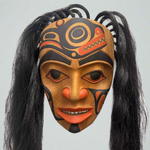 Jim Charlie Orca Mask -  - wood carving - House of Himwitsa Art Gallery
