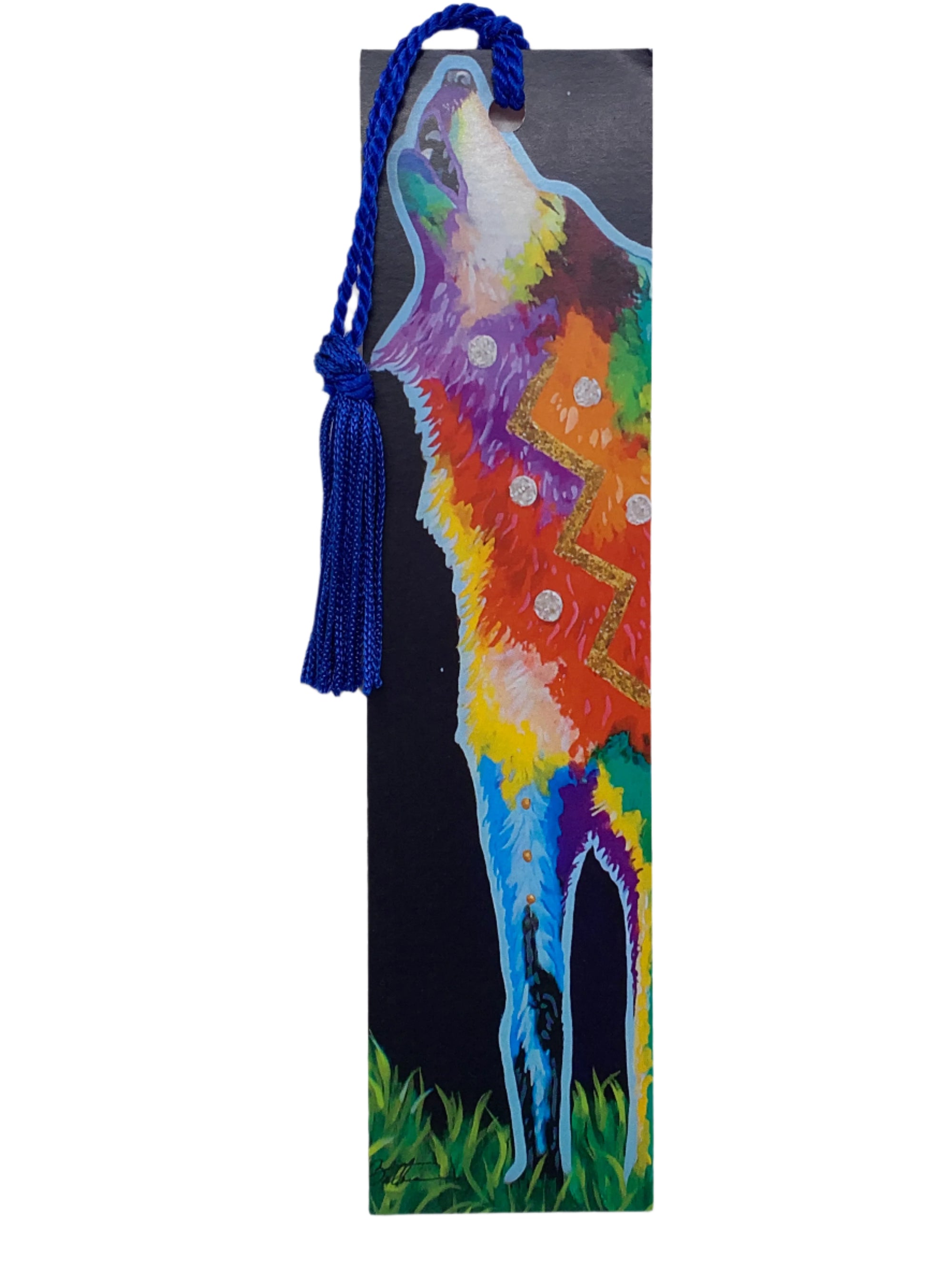 Bookmark John Balloue Howling At The Moon - Canadian Art Prints Inc. - Bookmark - House of Himwitsa Art Gallery