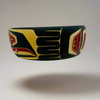 Randy Adams "Raven The Teacher" Bowl  with Abalone Inlay -  - CARVED BOWL - House of Himwitsa Art Gallery