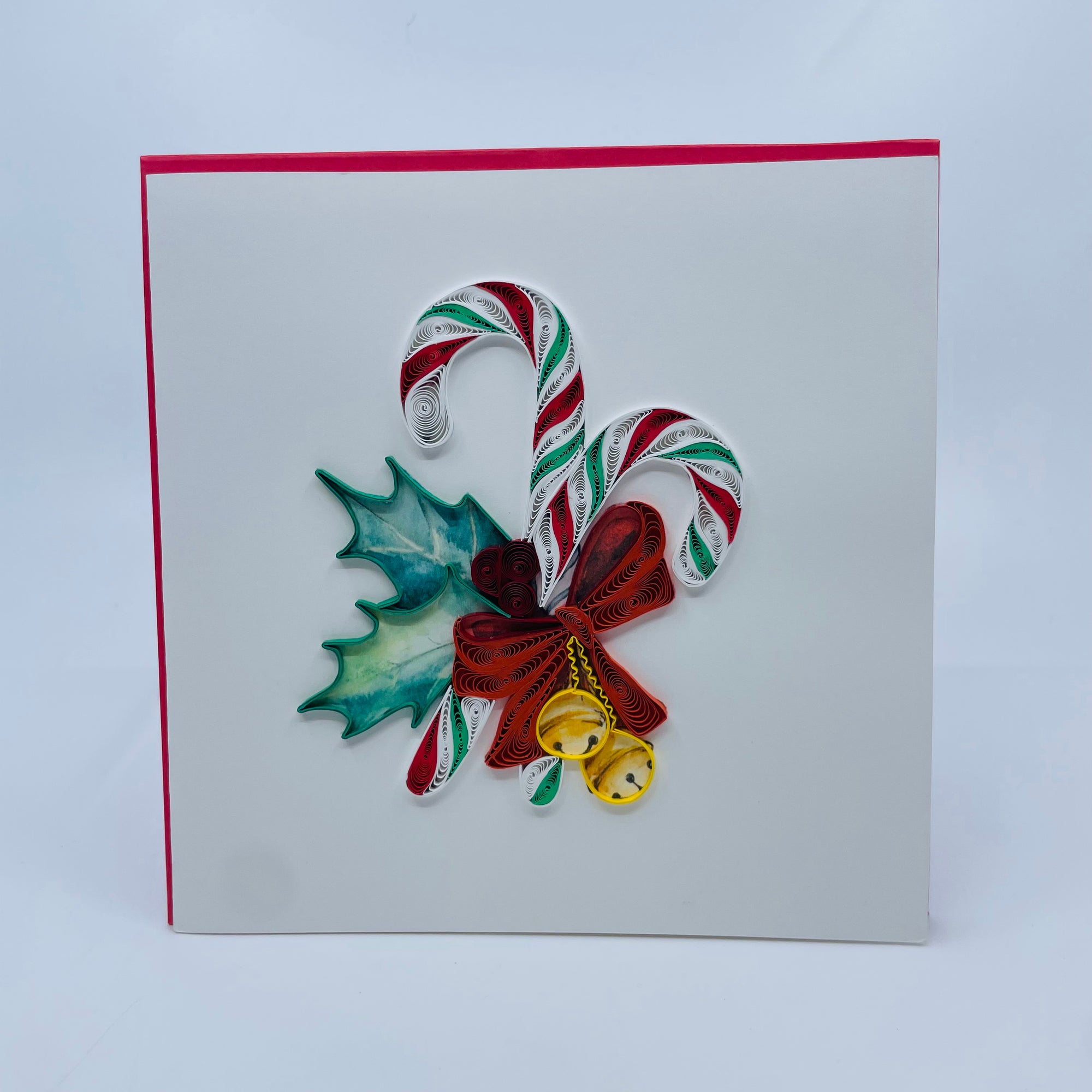 Quilling Card: Candy Canes - Quilling Card: Candy Canes -  - House of Himwitsa Native Art Gallery and Gifts