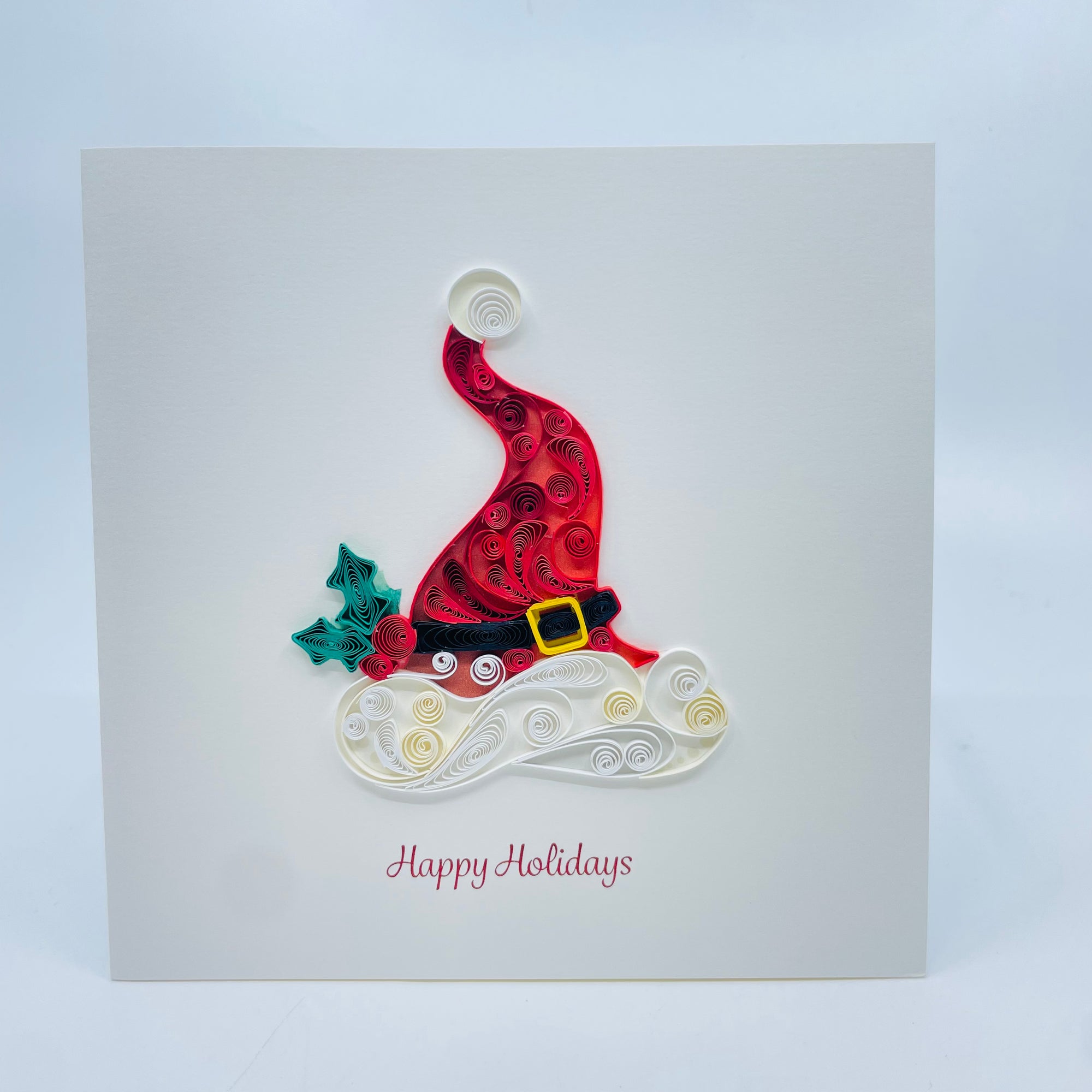 Quilling Card : Santa Hat - Quilling Card : Santa Hat -  - House of Himwitsa Native Art Gallery and Gifts