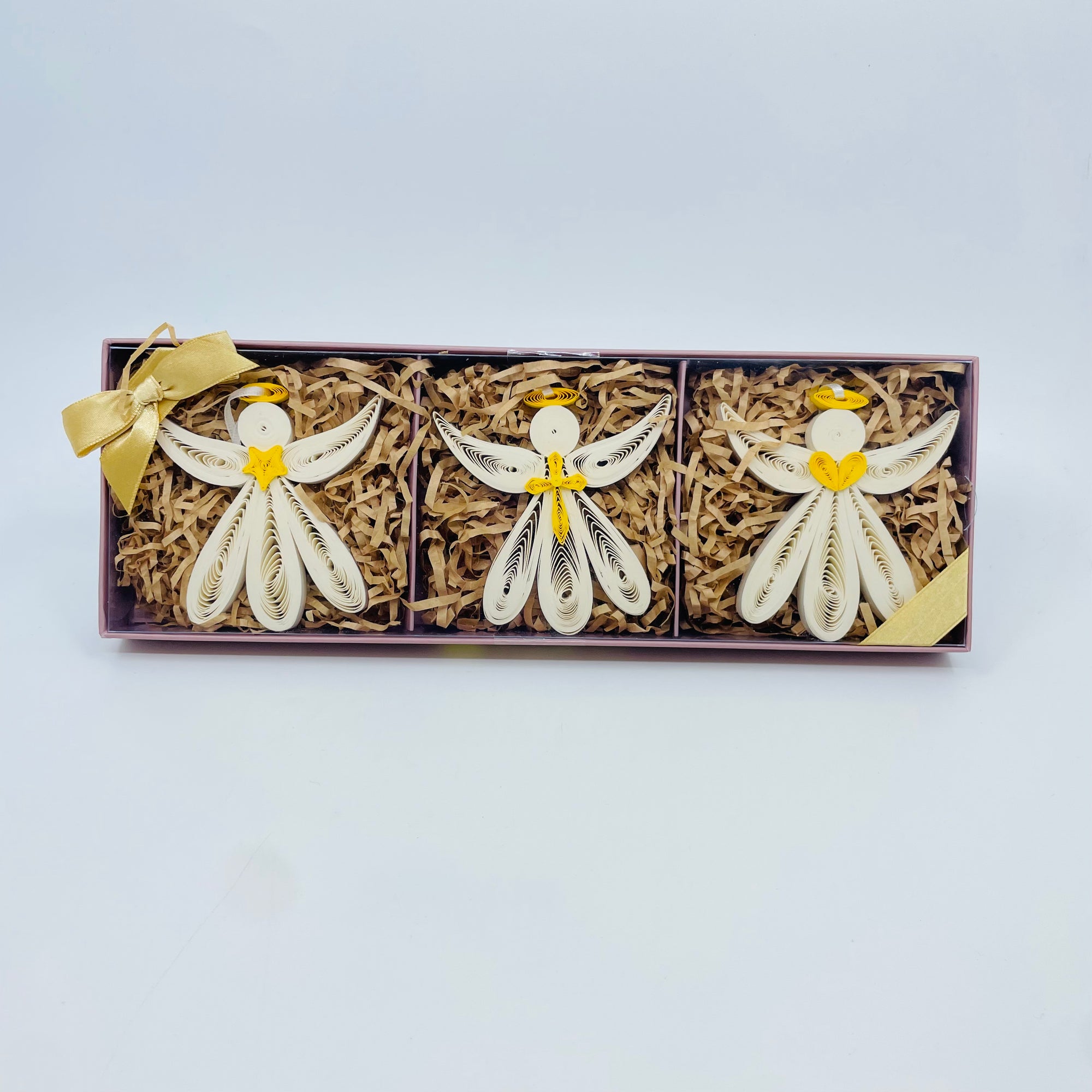 2D Angel Quilling Ornaments. Pack of 3 - 2D Angel Quilling Ornaments. Pack of 3 -  - House of Himwitsa Native Art Gallery and Gifts