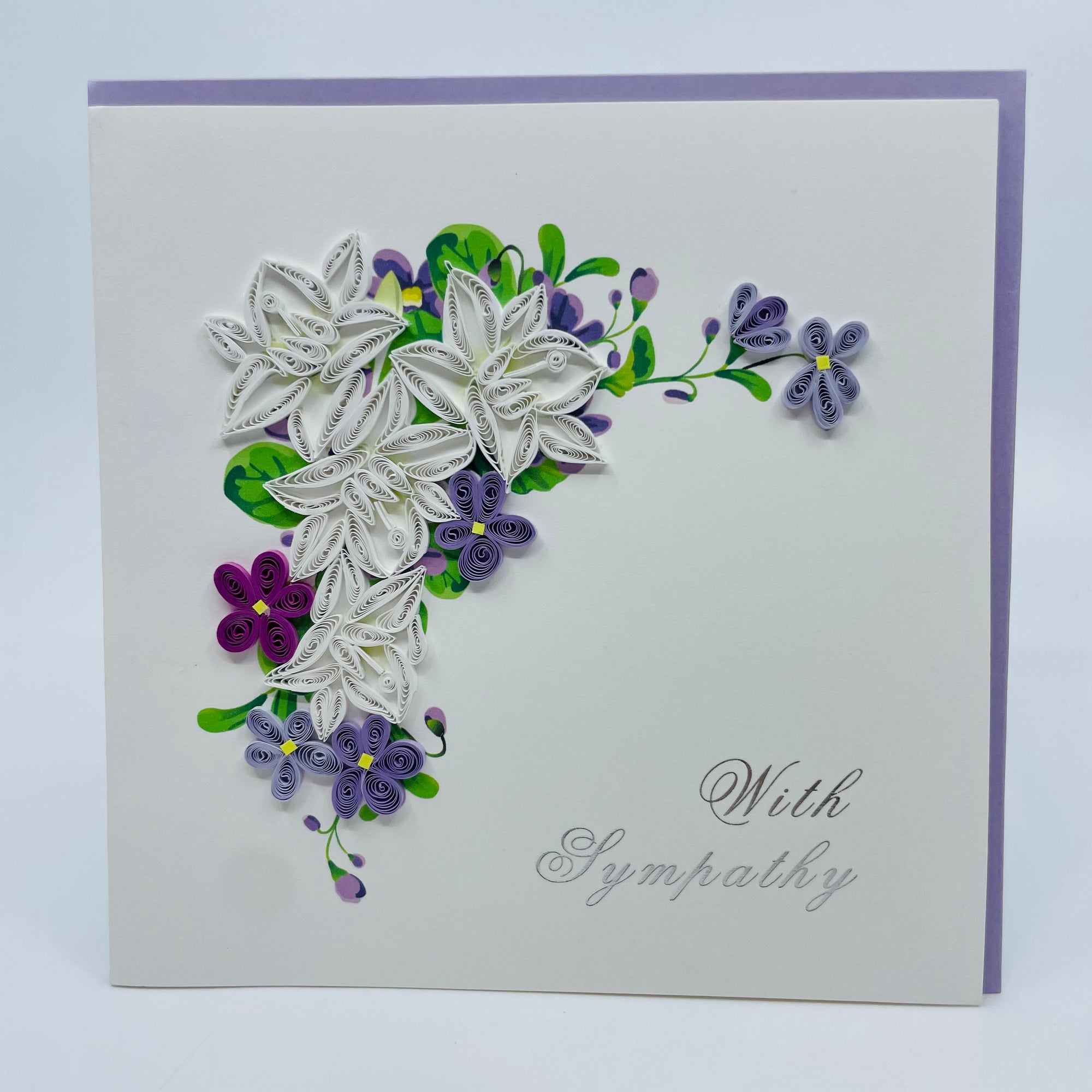 Quilling Card: With Sympathy - Quilling Card: With Sympathy -  - House of Himwitsa Native Art Gallery and Gifts