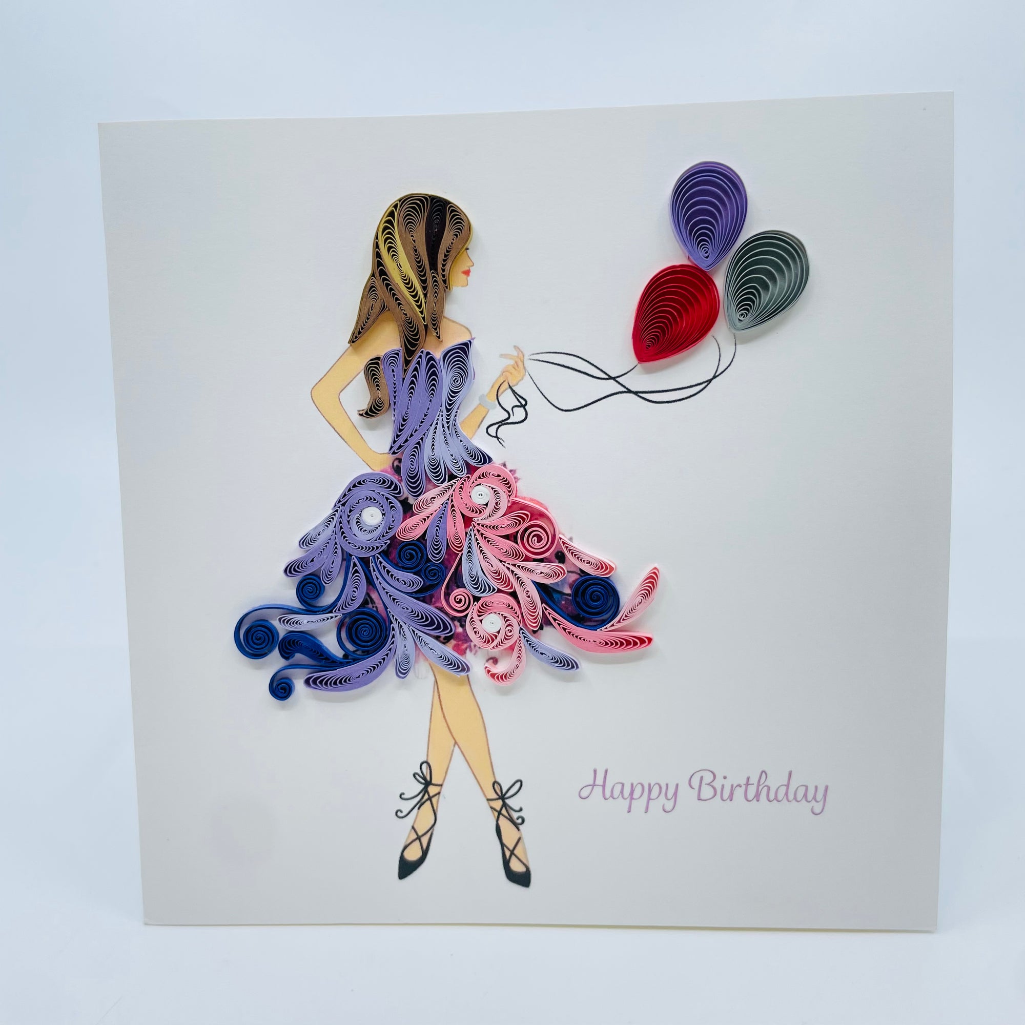 Quilling Card : Birthday Girl - Quilling Card : Birthday Girl -  - House of Himwitsa Native Art Gallery and Gifts